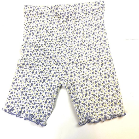 NWT Gymboree Girl Lavender Print Bike Short & Smocked Sholder A-Line Top Size 5 - Picture 2 of 4